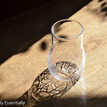 【１点限定制作・再制作不可 】● 無色透明のグラス - 「KAZEの肌 」#399・ 高さ11cmの画像