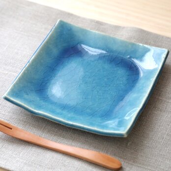 [SALE]青ガラス釉の四方小皿の画像