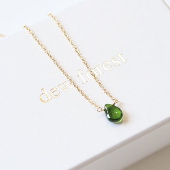 14Kgf Green1粒ネックレス 天然石クロムダイオプサイド --Heal you--の画像