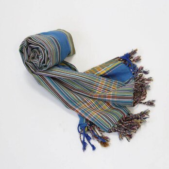 ケニアの綿織物 キコイ（ Kikoi ）ショール大判 ストール 羽織るの画像