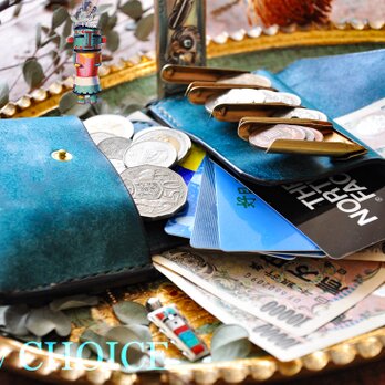イタリアンレザー・革新のプエブロ・2つ折りコインキャッチャー財布（改）（オルテシア）の画像