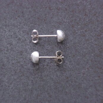 Silk button style silver ピアス / SV925の画像