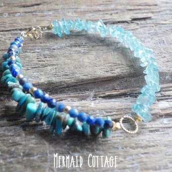 *14kgf* Contrast Ocean Bracelet 海のコントラスト☆ハーフ＆ハーフ2連ブレスレットの画像