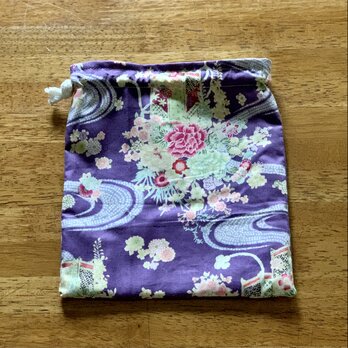 紫の和風＊巾着袋の画像