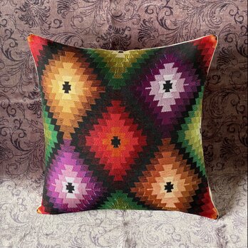 トルコテキスタイルクッションカバー 43×41cm Turkish Textile Cushion Cover txt0001の画像