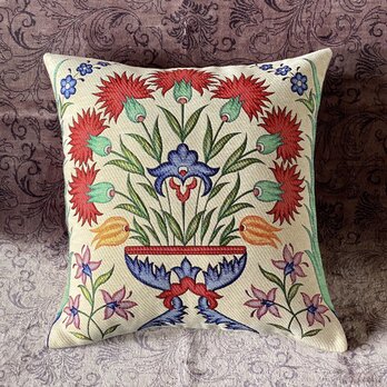 トルコテキスタイルクッションカバー 43×41cm Turkish Textile Cushion Cover txt0008の画像