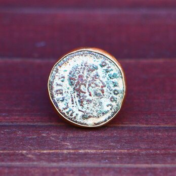 古代スタイル＊ローマンコイン　ブロンズ　指輪＊9号　SVの画像