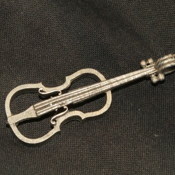 バイオリン型アクセサリー高級希少コバルト製の画像
