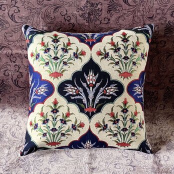 トルコテキスタイルクッションカバー 43×41cm Turkish Textile Cushion Cover txt0016の画像