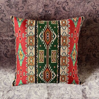 トルコテキスタイルクッションカバー 43×41cm Turkish Textile Cushion Cover txt0017の画像