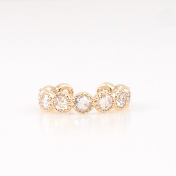 Round rosecut diamond ear cuff / milgrainの画像