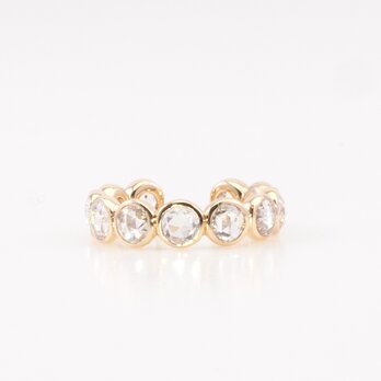 Round rosecut diamond ear cuff / shineの画像