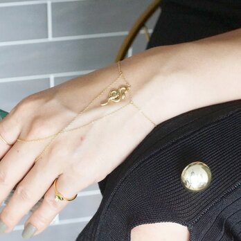 【14KGF】Snake Dainty Hand Chain /Braceletの画像