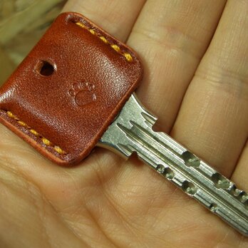 肉球刻印のキーカバー　ルガト橙