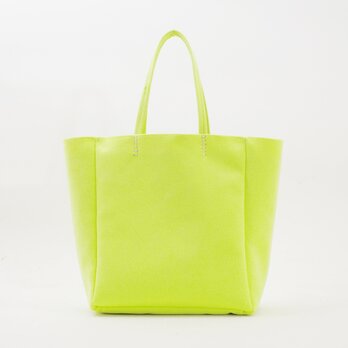 <SALE>light suede handbag2（蛍光ライムグリーン）/人工皮革（アルカンタラ）/HB032の画像