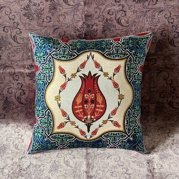トルコテキスタイルクッションカバー 43×41cm Turkish Textile Cushion Cover txt0023の画像
