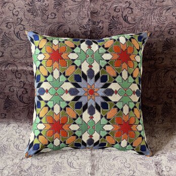 トルコテキスタイルクッションカバー 43×41cm Turkish Textile Cushion Cover txt0026の画像