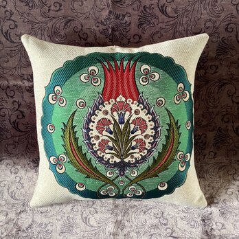 トルコテキスタイルクッションカバー 43×41cm Turkish Textile Cushion Cover txt0029の画像