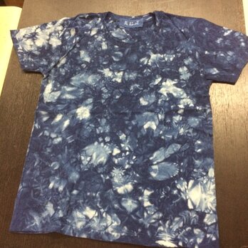 天然藍染半袖Tシャツ つまみ染め (S〜４L)の画像