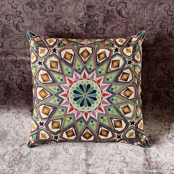 トルコテキスタイルクッションカバー 43×41cm Turkish Textile Cushion Cover txt0032の画像