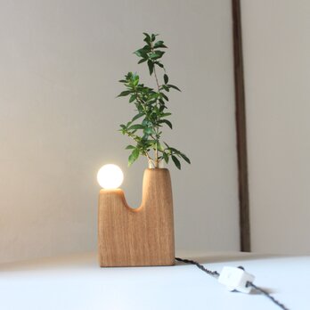 木の花瓶ランプ【タモ】の画像