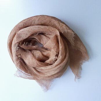 linen shawl #柿渋染〈淡〉の画像