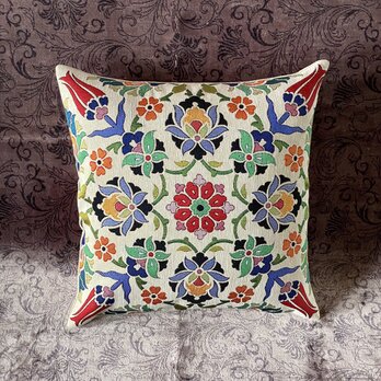 トルコテキスタイルクッションカバー 43×41cm Turkish Textile Cushion Cover txt0042の画像