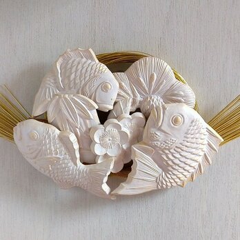 【受注製作】和のかたち　壁飾り　鯛と松竹梅の画像
