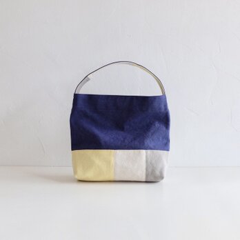 【受注制作】Osanpo tote パープルブルー（柔らかな帆布）の画像