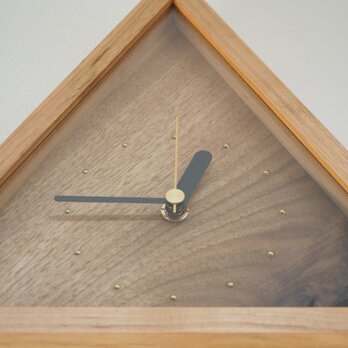 トライアングルクロック　木の時計　置き時計・掛け時計兼用 No.2の画像