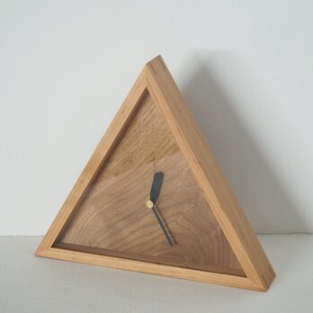 トライアングルクロック　木の時計　置き時計・掛け時計兼用 No.3の画像