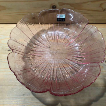 【新品】レトロ調薄桃色 輪花型義山菓子鉢 1点 コンポート サイズ/直径/約24.5cm×高さ/約6cmの画像
