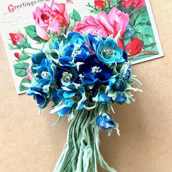 布花 Blue only bouquet corsageの画像