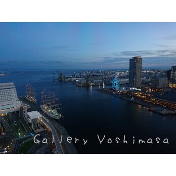 みなと神戸に咲く華 「夕夜景」 「港のある暮らし」2L判サイズ光沢写真横  写真のみ  神戸風景写真の画像