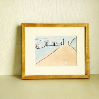 原画「道」※木製額縁入り（インチサイズ）の画像