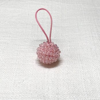 きらきら編み玉ボール4（ピンク）の画像