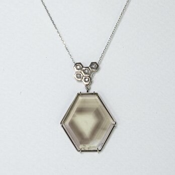 Smoky Phantom Quartz “HACHINOSU” Necklace －K18WG－の画像