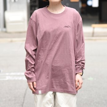 ゆったり シンプル 無地 ロングスリーブTシャツ 革タグ ビッグシルエット オーバーサイズ 刺繍入り 全4色 TA025の画像