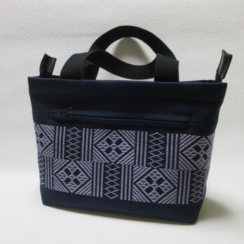 津軽こぎん刺し　ファスナーポケット付きトートバッグ