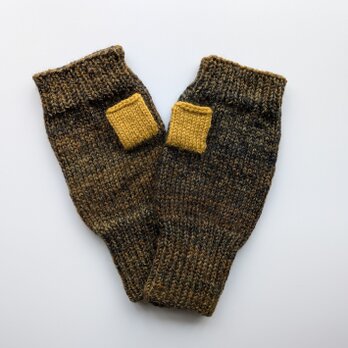 ハンドウォーマー 茶色杢