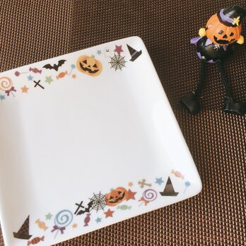 ハロウィン スクエアプレートの画像