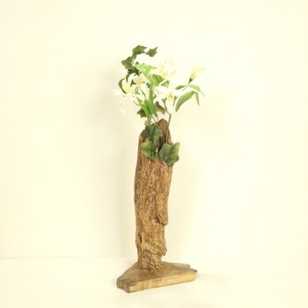 【温泉流木】立ち姿美しい上質流木の花器・花瓶 フラワーベース 流木インテリアの画像