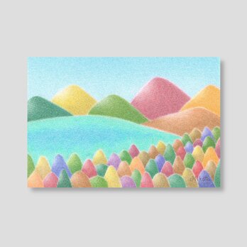 色彩の森(ポストカード。5枚セット)の画像