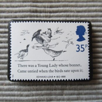 イギリス1988年　童話切手ブローチ 7687の画像