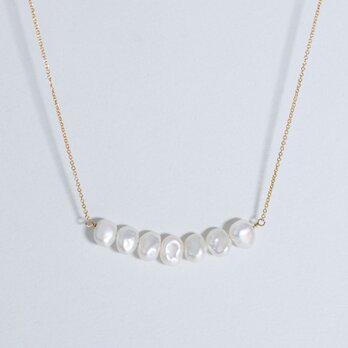 K18YG KESHI Pearl Pendant Necklaceの画像