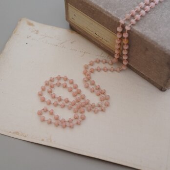 long necklace silk ソープストーンの画像