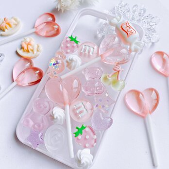 CANDY POP 苺ミルク　お菓子のiPhone12miniケースの画像