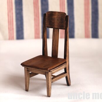 ドール用椅子（色：エボニー）2020SMR　LN.20230431　1/12ミニチュア家具の画像