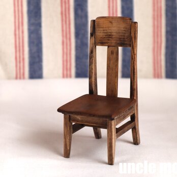 ドール用椅子（色：エボニー）2020SMR　LN.20230432　1/12ミニチュア家具の画像