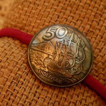 ＃H166  New Zealand Coin Hair Elasticの画像